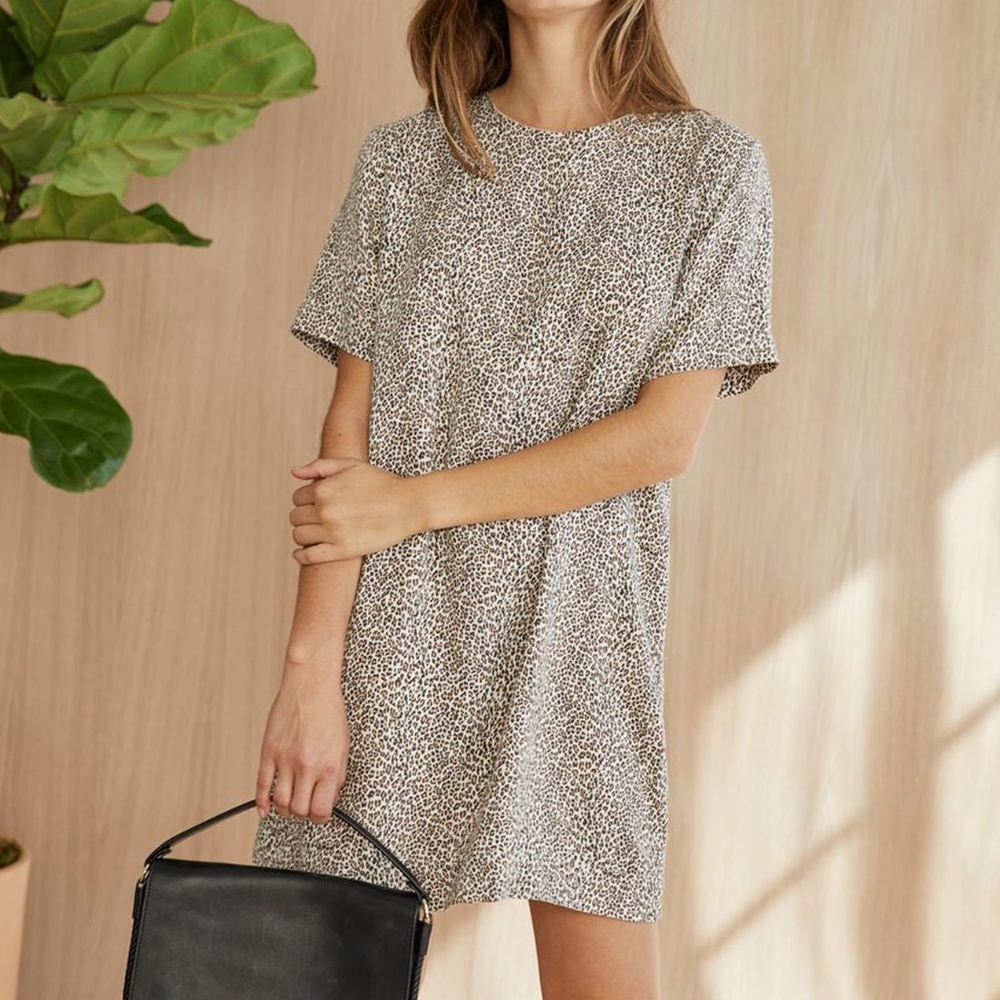 Jenni Kayne Leopard T-Shirt Dress (size M)